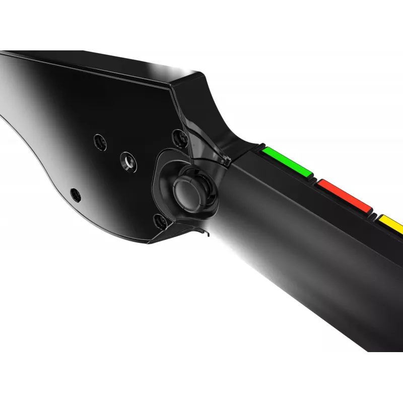 Guitarra PDP Riffmaster negra, gris analógica / digital PC, Xbox One, Xbox Series S, Xbox Series X