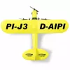 Avión Jamara Piper J3-CUB motor eléctrico 150 mAh 106 g