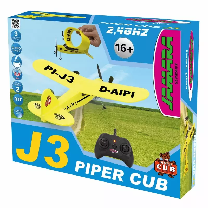 Avión Jamara Piper J3-CUB motor eléctrico 150 mAh 106 g
