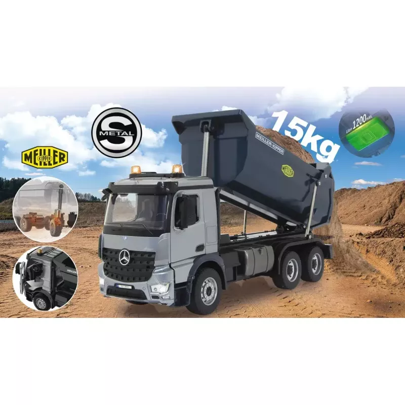 Camión volquete Jamara 406301 motor eléctrico 1:20 a partir de 14 años