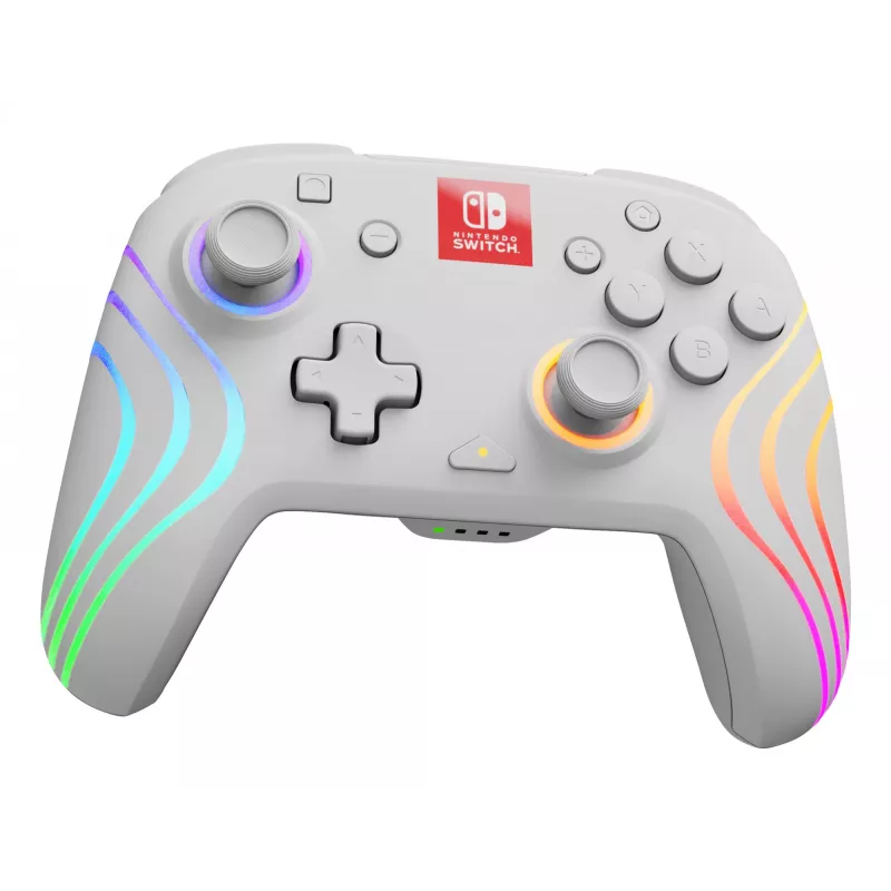 Mando PDP Afterglow Wave blanco analógico / digital Nintendo Switch, Nintendo Switch OLED