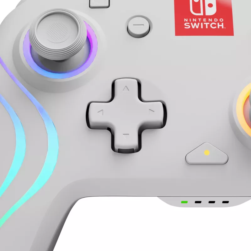 Mando PDP Afterglow Wave blanco analógico / digital Nintendo Switch, Nintendo Switch OLED