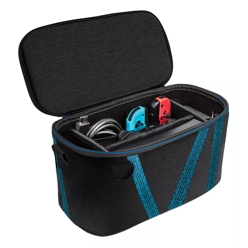 Funda rígida PDP Nintendo Switch Kart Drift Overnight Case GLOW negra azul