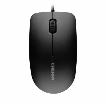 Teclado con cable Cherry CHERRY DC 2000 tamaño completo USB con distribución QWERTZ, 109 teclas, cable de 1,8 m, negro — incluye ratón