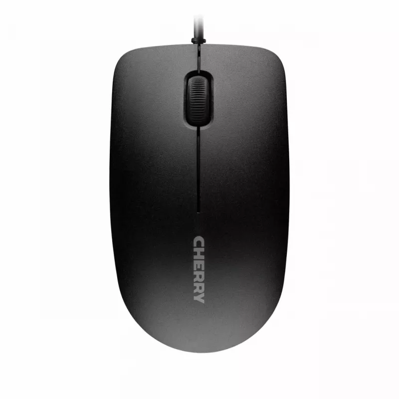 Teclado con cable Cherry CHERRY DC 2000 tamaño completo USB con distribución QWERTZ, 109 teclas, cable de 1,8 m, negro — incluye ratón