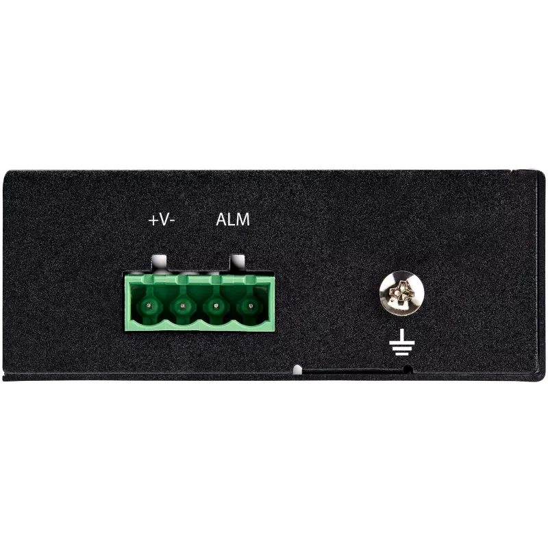 StarTech.com Convertidor de medios industrial de fibra óptica a Ethernet – 10/100/1000 Mbit/s SFP a RJ45/Cat6 – fibra óptica monomodo/multimodo a red Gigabit de cobre – 12-56V DC – IP-30/ -40 a +75°C