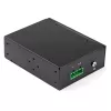 StarTech.com Convertidor de medios industrial de fibra óptica a Ethernet – 10/100/1000 Mbit/s SFP a RJ45/Cat6 – fibra óptica monomodo/multimodo a red Gigabit de cobre – 12-56V DC – IP-30/ -40 a +75°C