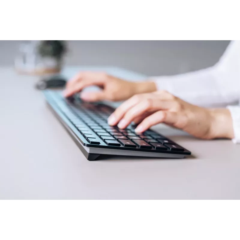 CHERRY KW 9100 Teclado perfil bajo universal RF Wireless + Bluetooth negro