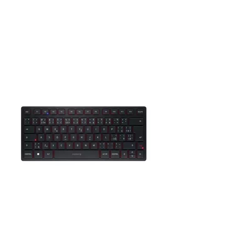 Teclado inalámbrico y con cable Cherry KW 9200 MINI 75% QWERTZ checo USB + RF + Bluetooth negro