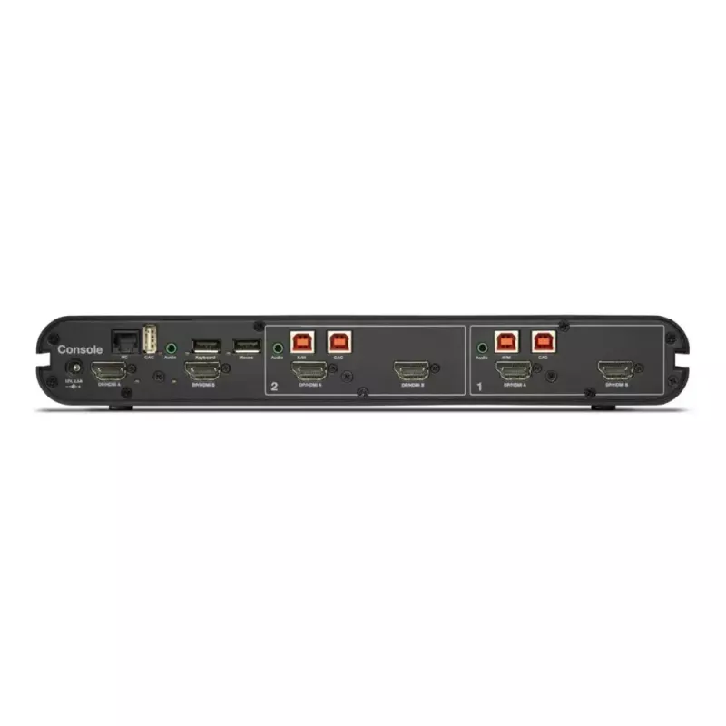 Belkin F1DN202KVM-UN-4 Universal Secure Dual-Head 2P DP/HDMI conmutador KVM de sobremesa, 2.ª generación