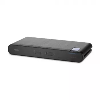 Belkin F1DN202KVM-UN-4 Universal Secure Dual-Head 2P DP/HDMI conmutador KVM de sobremesa, 2.ª generación