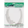 InLine cable de alimentación, CEE 7/7 en ángulo / conector IEC C13 de 3 polos, blanco, 1,8 m