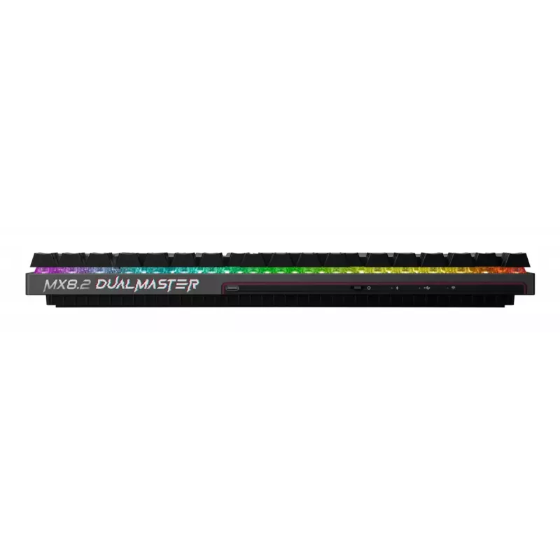 Teclado gaming inalámbrico CHERRY MX 8.2 Pro TMR — Tenkeyless, QWERTZ alemán, USB + RF + Bluetooth, RGB, 88 teclas, negro