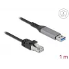 Cable adaptador de red DELOCK USB Type-A a RJ45 Gigabit Ethernet Cat6 1 m, antracita/negro