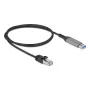 Cable adaptador de red DELOCK USB Type-A a RJ45 Gigabit Ethernet Cat6 1 m, antracita/negro