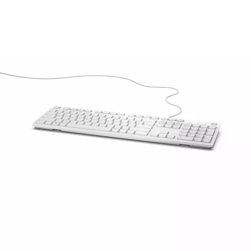 DELL teclado con cable - KB216 - alemán (QWERTZ) - blanco, tamaño completo (100%), con cable, USB, QWERTZ, blanco