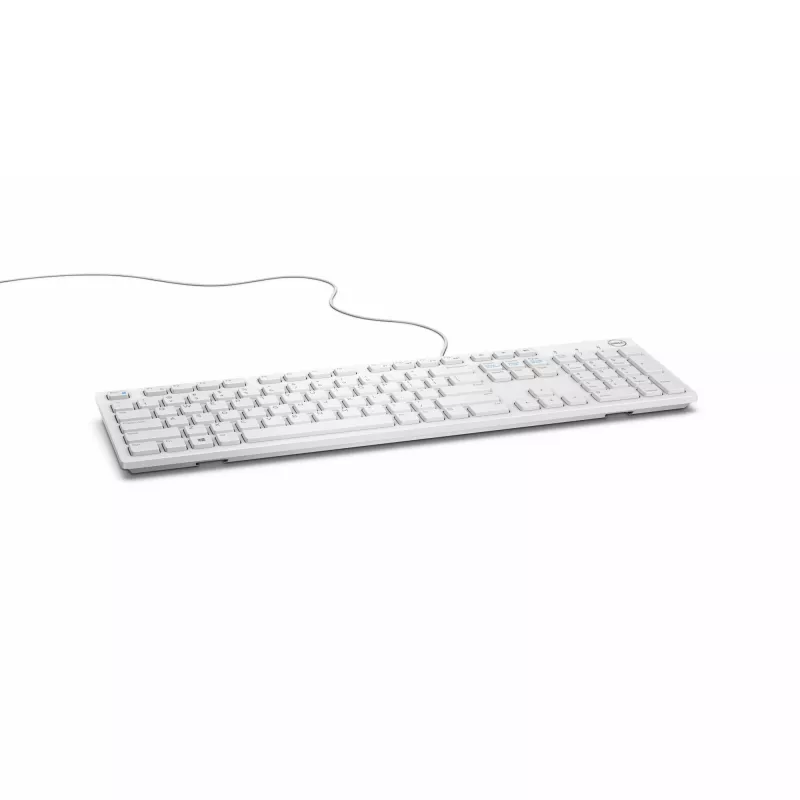 DELL teclado con cable - KB216 - alemán (QWERTZ) - blanco, tamaño completo (100%), con cable, USB, QWERTZ, blanco