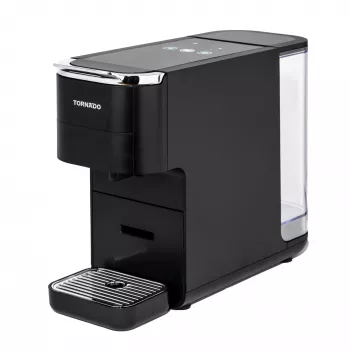 TORNADO TCM7042-GS | Cafetera multikaps 5 en 1, cafetera de cápsulas, 1,5 L, cápsulas de café, café molido, 1350 W, negra