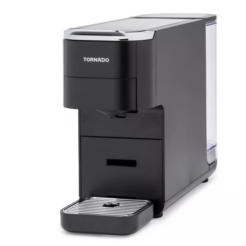 TORNADO TCM7042-GS | Cafetera multikaps 5 en 1, cafetera de cápsulas, 1,5 L, cápsulas de café, café molido, 1350 W, negra