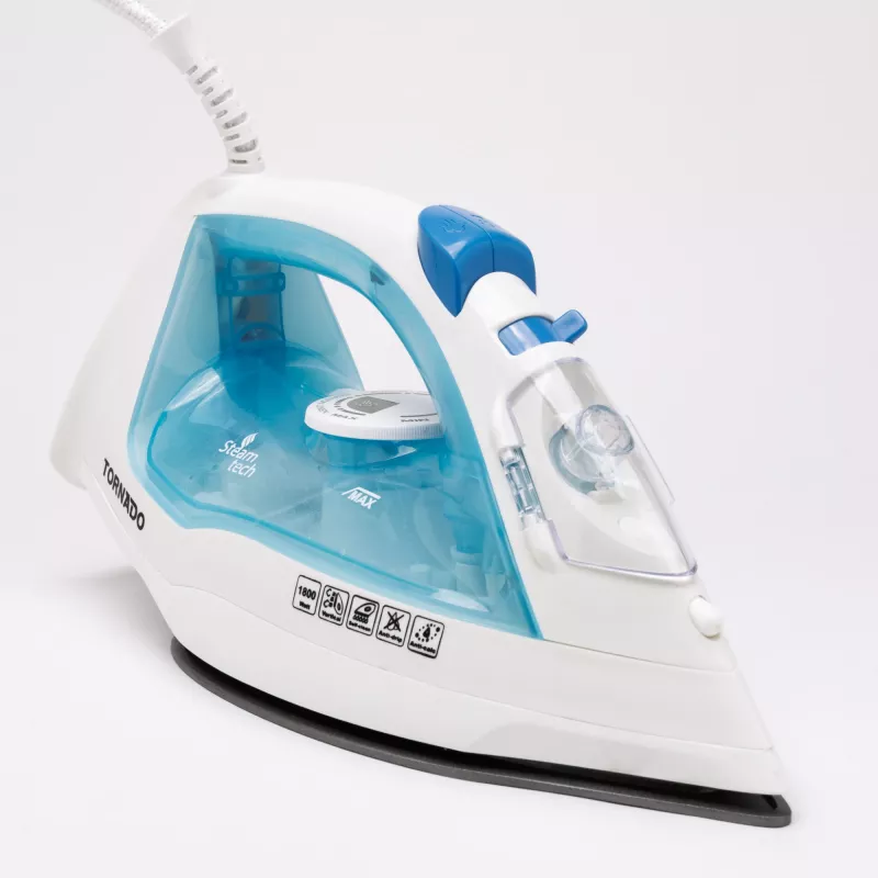 TORNADO TST-1800 | Plancha de vapor con suela de teflón y golpe de vapor de 160 g