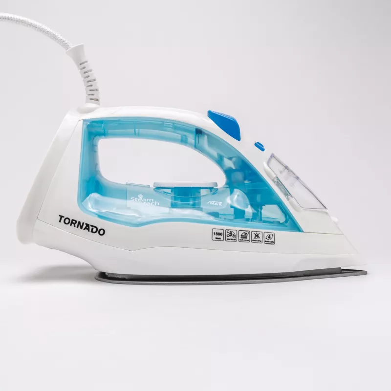 TORNADO TST-1800 | Plancha de vapor con suela de teflón y golpe de vapor de 160 g