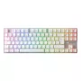 Teclado gaming inalámbrico CHERRY MX 8.2 Pro TMR — Tenkeyless, QWERTZ alemán, USB + RF + Bluetooth, RGB, plata/blanco