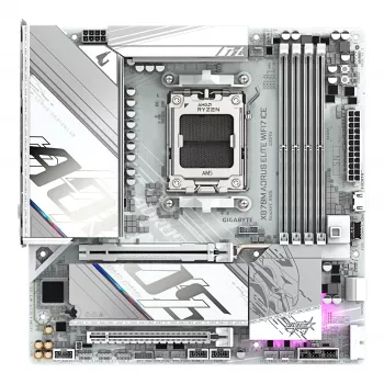 Placa base GIGABYTE X870M AORUS ELITE WIFI7 ICE — Micro ATX, AMD X870, zócalo AM5, DDR5 hasta 8200MHz (O.C), 14+2+2 VRM, PCIe 5.0, Wi‑Fi 7, 2,5 GbE, USB4