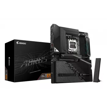Placa base GIGABYTE X870 AORUS STEALTH - Compatible con CPUs AMD Ryzen 9000, VRM digital de 16+2+2 fases, hasta 8200Hz DDR5 (OC), 2xPCIe 5.0 + 2xPCIe 4.0, Wi-Fi 7, 5 GbE LAN, USB 4
