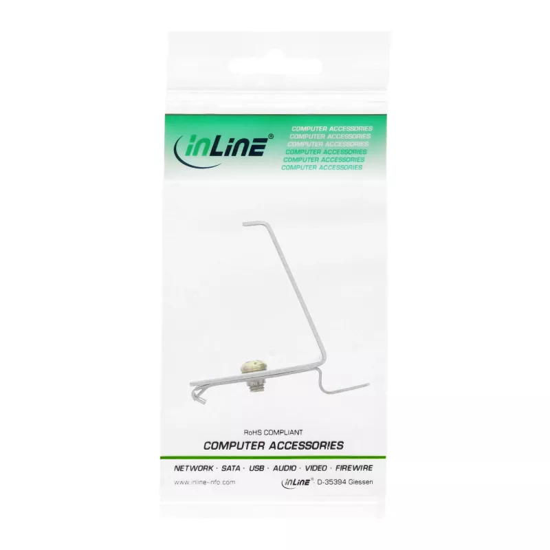 InLine Marco de montaje Keystone para carril DIN, 1 puerto, metal