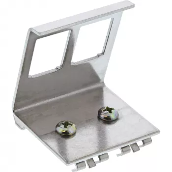 InLine Soporte Keystone para carril DIN, 2 puertos, metal