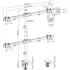 InLine Soporte de mesa para 4 pantallas TV / LED / TFT hasta 81cm 32