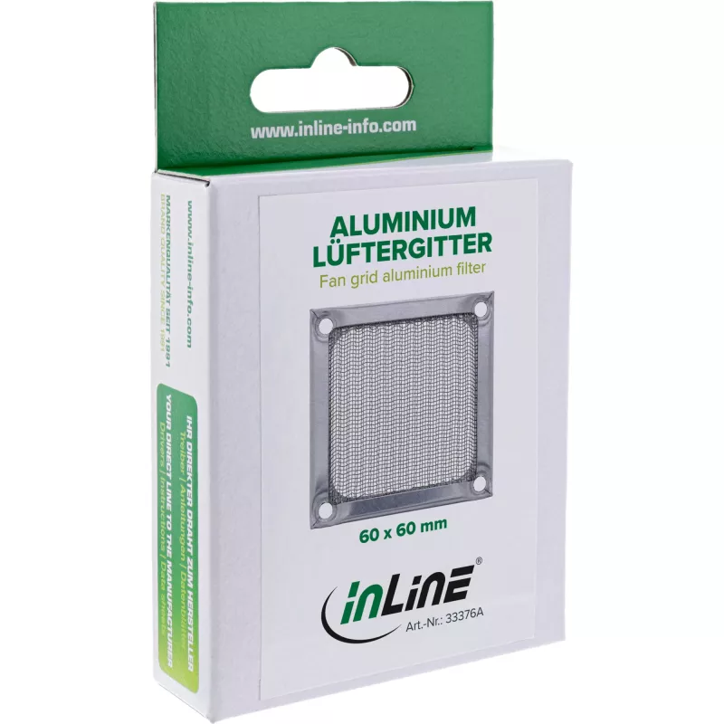 InLine Rejilla para ventilador filtro de aluminio InLine 33376A