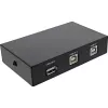 InLine Conmutador USB 2.0 manual, dispositivo USB-A a 2 ordenadores, 75 mm, 115 mm, 25 mm, 128 g, 75 x 115 x 25 mm, 90 mm