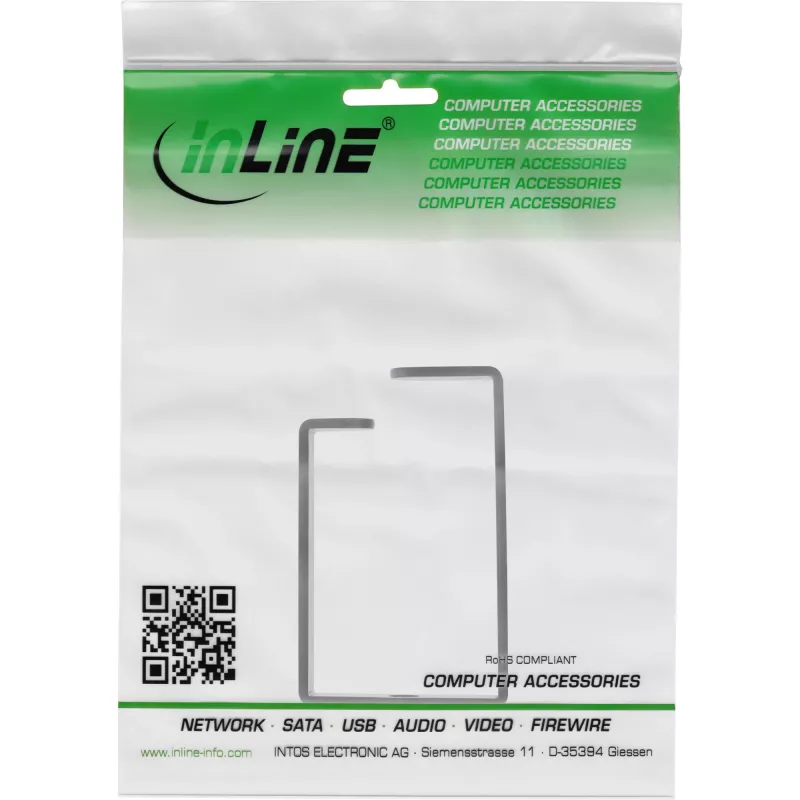 Sujetacables InLine 43x70mm metal negro — sujetacables universal, 12,3×70×55 mm