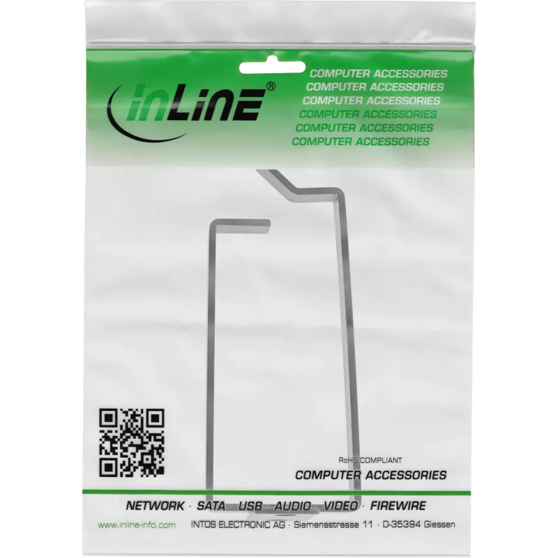 Sujetacables InLine 19110T metal 44,4×102,8×80 mm negro, universal