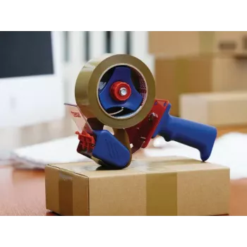 Dispensador de cinta TESA 6300 metal goma azul rojo