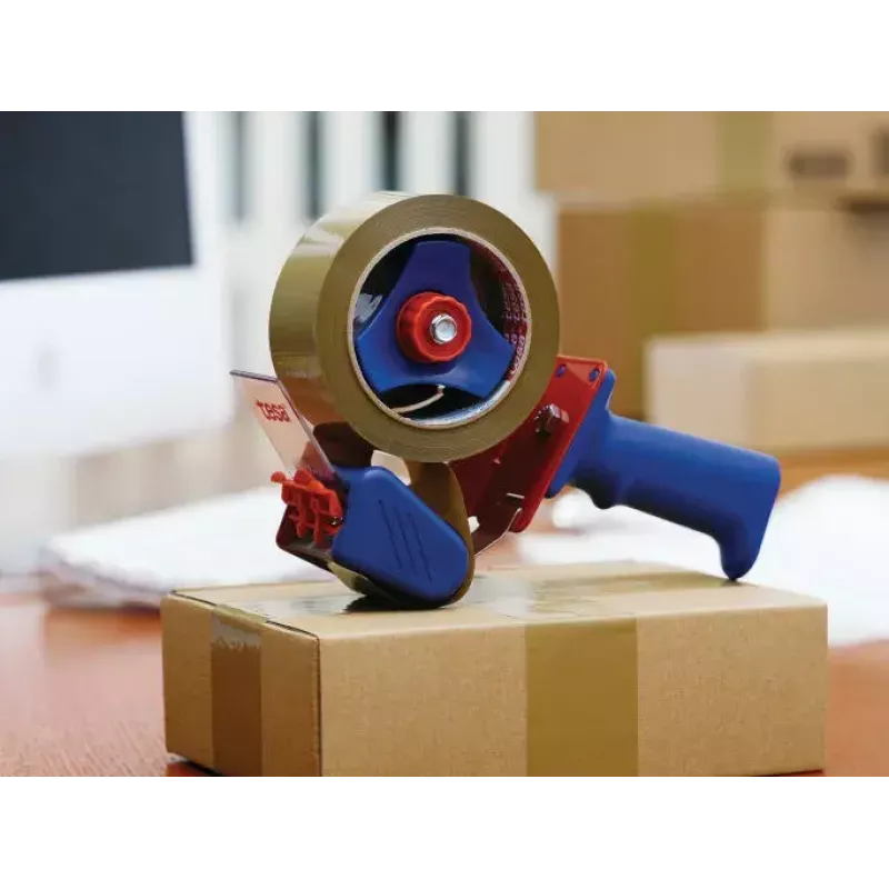 Dispensador de cinta TESA 6300 metal goma azul rojo