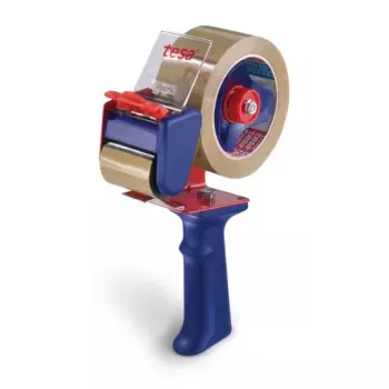 Dispensador de cinta TESA 6300 metal goma azul rojo
