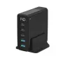 Cargador de dispositivos móviles Sitecom CH-1004 — Cargador universal de CA para interior, entrada 100–240V, salida hasta 20V, 3× USB-C, negro