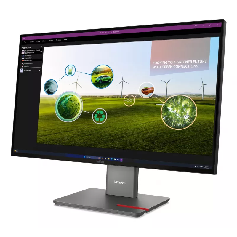 Monitor Lenovo ThinkVision P27Q-40, 68,6 cm (27 pulgadas), 2560 x 1440 píxeles, Quad HD, LED, 6 ms, negro