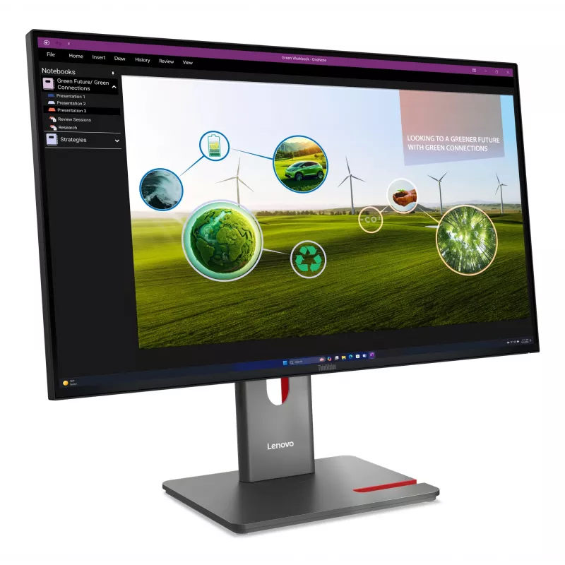 Monitor Lenovo ThinkVision P27Q-40, 68,6 cm (27 pulgadas), 2560 x 1440 píxeles, Quad HD, LED, 6 ms, negro