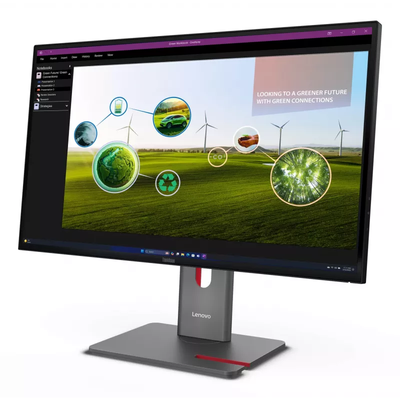 Monitor Lenovo ThinkVision P27Q-40, 68,6 cm (27 pulgadas), 2560 x 1440 píxeles, Quad HD, LED, 6 ms, negro