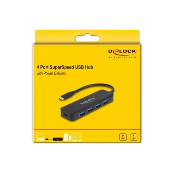 DeLOCK 64170 hub USB 3.2 Gen 1 Type-C 5000 Mbit/s negro