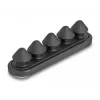 Sujetacables DeLOCK 18444 negro autoadhesivo 5 pasacables pack de 2 uds.