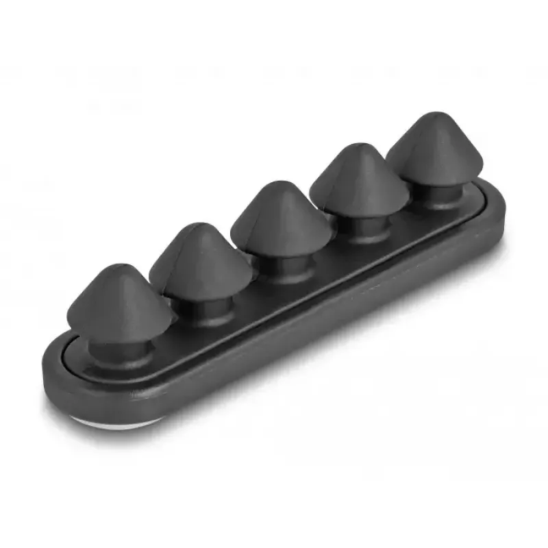 Sujetacables DeLOCK 18444 negro autoadhesivo 5 pasacables pack de 2 uds.