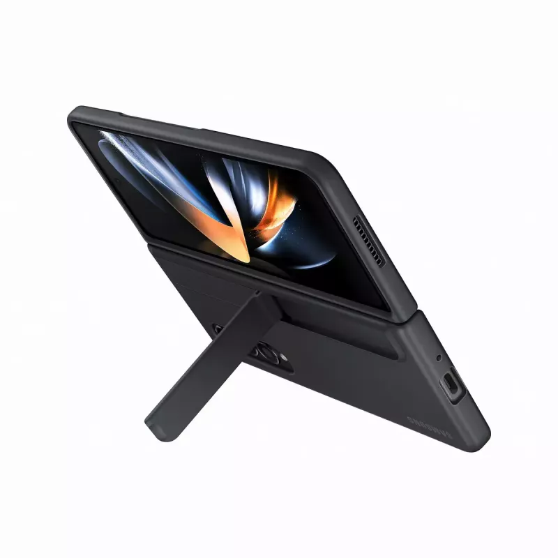 Funda para móvil Samsung EF-OF93PCBEGWW para Galaxy Z Fold4, negra, con soporte de mesa