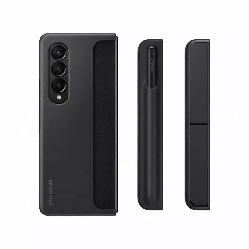 Funda para móvil Samsung EF-OF93PCBEGWW para Galaxy Z Fold4, negra, con soporte de mesa