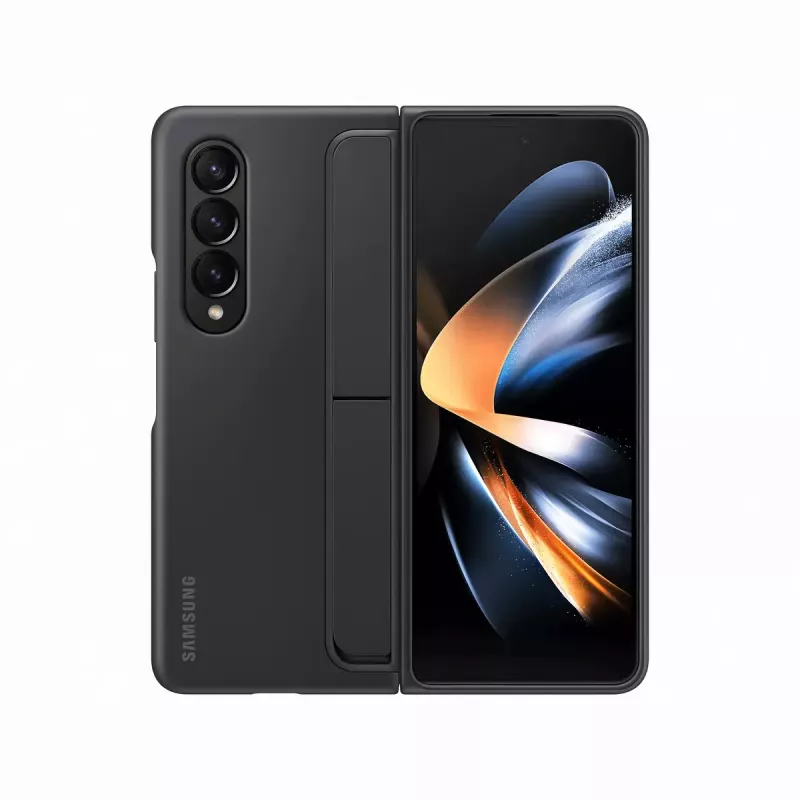 Funda para móvil Samsung EF-OF93PCBEGWW para Galaxy Z Fold4, negra, con soporte de mesa