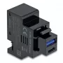Módulo Keystone DELOCK 41482 con conectores USB-C y USB-A, plano, negro