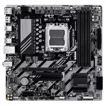 Placa base GIGABYTE B840M D3HP - CPU AMD Ryzen 9000, VRM 8+2+2 fases, hasta 8200MHz DDR5(O.C), 2xPCIe 4.0 M.2, 1GbE LAN, USB 3.2 Gen 2